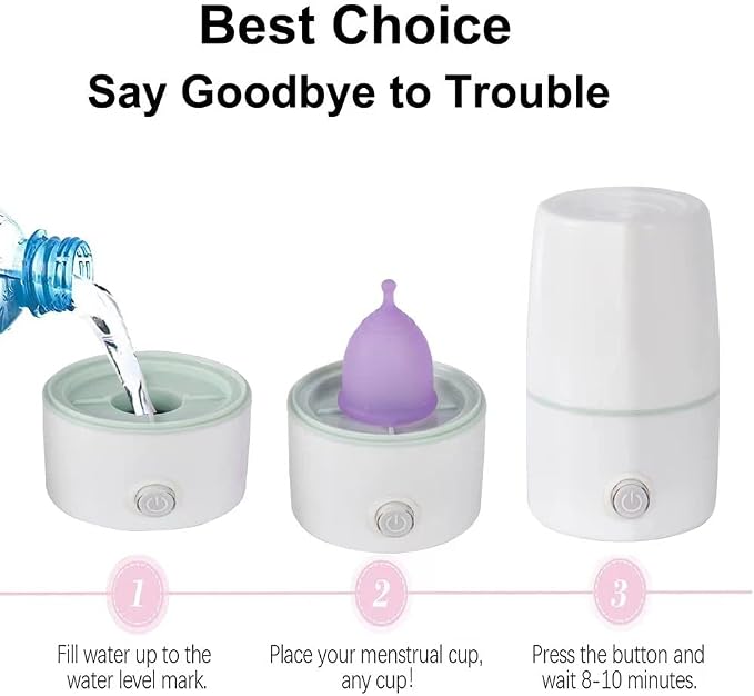 Menstrual Cups Steamer Machine High Temperature Wash Your Cup 99.9% Dirty 8 Minutes (Model Five)