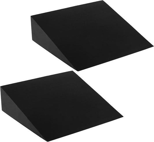 DEAYOU 2 Pack Yoga Foam Wedge, 13" EVA Foam Calf Stretch Slant Board for Lower Leg Strength Improve, Squat Wedge Incline Block for Workout, Exercise, Knee Pad, Back Support, Footrest Cushion (Black)