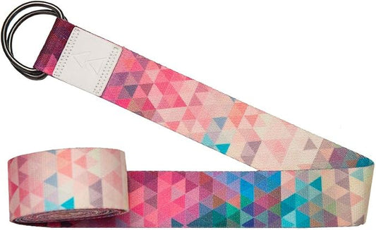 yogadesignlab | The Yoga Strap | Luxurious, Extra Long, Super Soft, Eco Printed | Studio Quality, Adjustable | Safely Stretch Further and Hold Longer | 8 ft Long