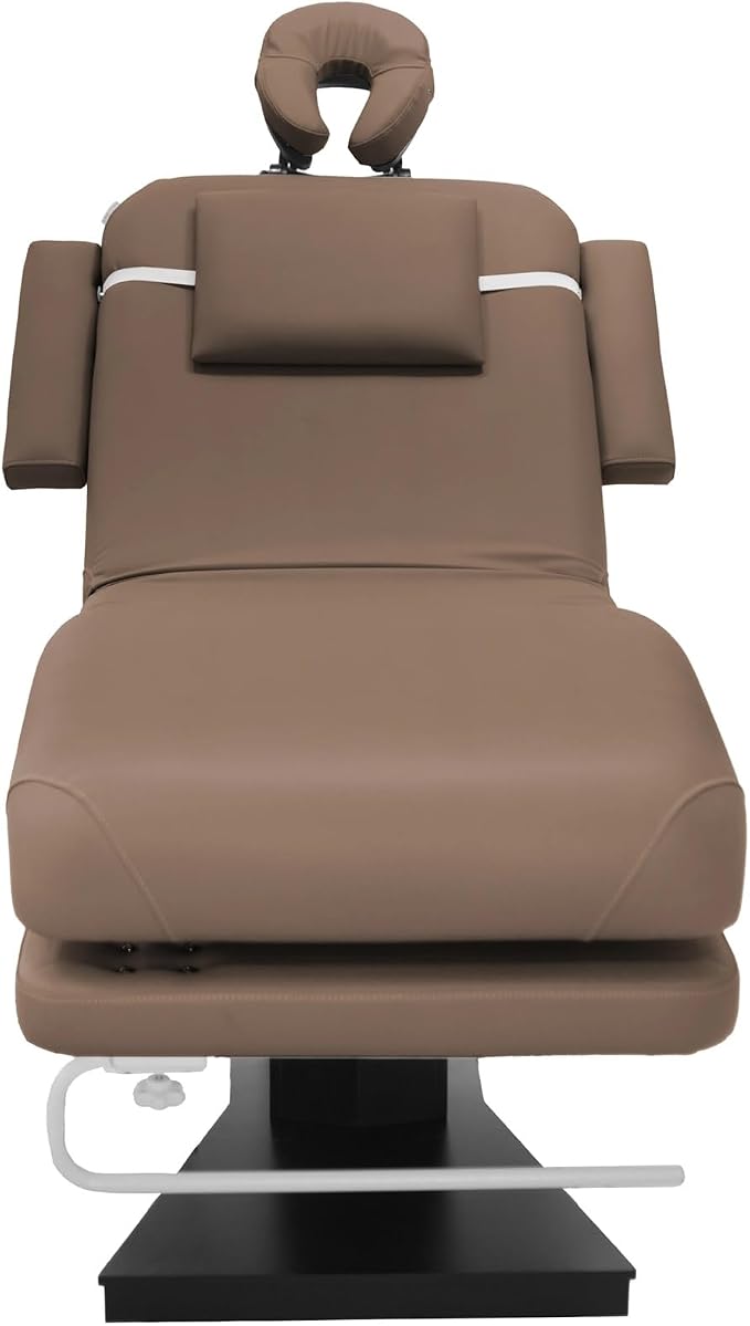 SKINACT Milo 3.0 Motor (with Independent Leg Adjustment) Electric Massage & Facial Bed/Table Sand top and Dark Brown Base