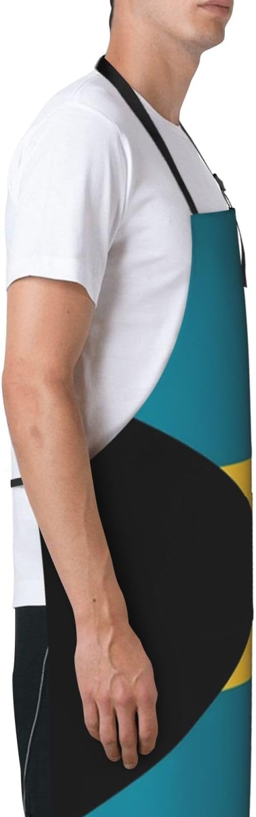 Cute Flag Kitchen Cooking Aprons for Women Men Adjustable Patriotic Flag Apron with 2 Pockets for Home Kitchen Garden