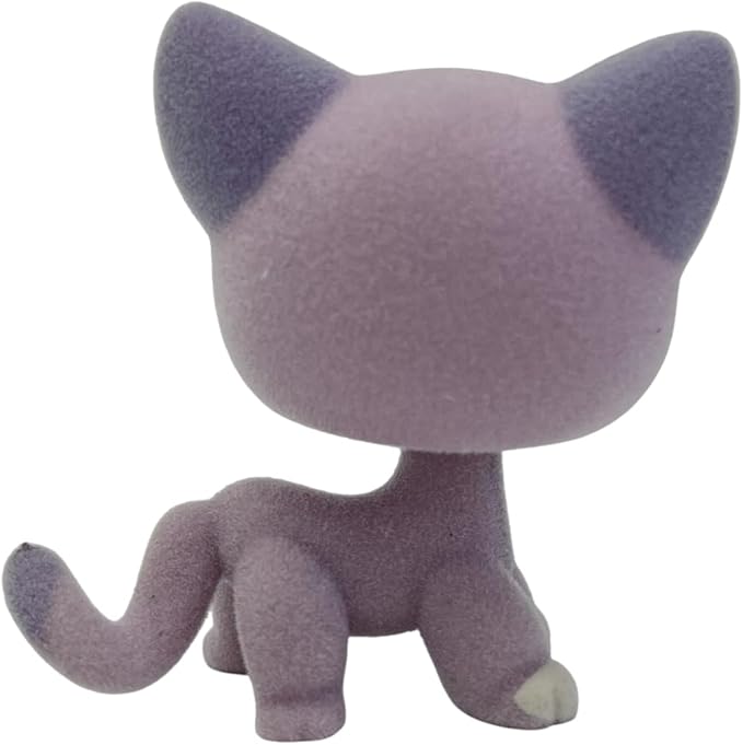 Custom Flocked Pet Shop Toy Fuzzy Animal Figure Short Hair Cat Kitty Kitten Deer OOAK (#2094)