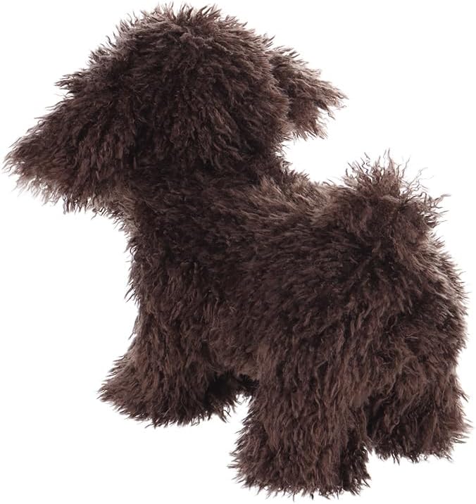 Apricot Lamb Toys Plush Dark Coffee Poodle Dog Puppy Stuffed Animal Soft Cuddly Perfect for Child 8.3 Inches