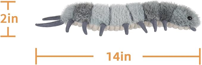 Apricot Lamb Evil Centipede Plush Stuffed Animals for Kids, Soft Cute Plush Toys for Baby Girl and Boy, Fluffy Blue Evil Centipede Blue