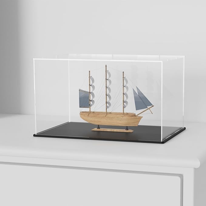 Acrylic Display Case for Showcase, Clear Long Acrylic Box for Displaying 1:18 Diecast Car Models, Collectibles, Figures and Arts