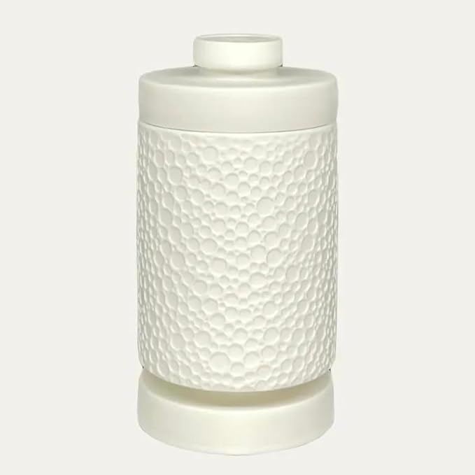 Van Dang Candle Texturized Crater Surface Luxury Aromatherapy Porcelain Decor Notes of Basil, Ambrette, Black Pepper, Clary Sage, Mimosa, Sandalwood Long Lasting 80 Hour Burn 330g (Veldt)