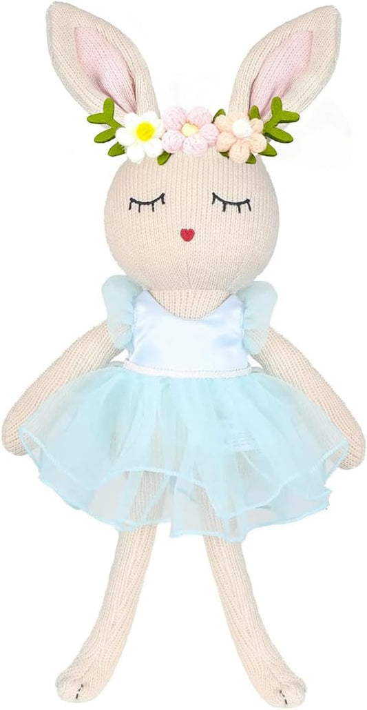 Ballerina Doll Easter Stuffed Animal Bunny Plush Animal Doll, Plush Rabbit Toy Bunnys Stuffed Animals for Girls Easter Animals on Party Birthday Christmas