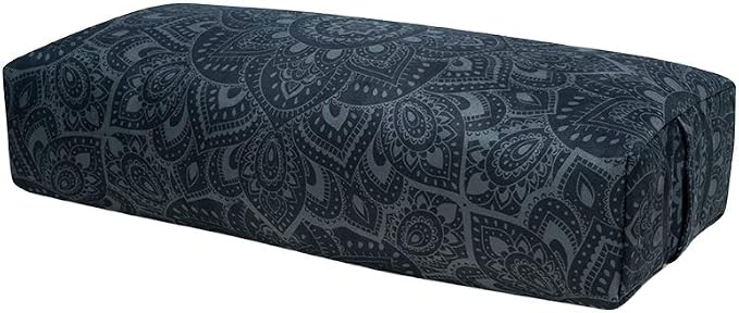 yogadesignlab | The Yoga Bolster | Comfortable, Supportive Eco-Friendly Luxury Yoga Cushion | Recycled Plastic Bottle Microfiber | Natural Cotton, Foam Filling