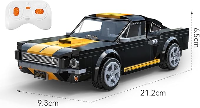 CaDA C51093W Shelby GT350 H Building Block Racing Model, 1:20 Scale, 292 Precision Pieces, High-Performance Aerodynamic Design, Programmable Supercar Track King Collectible