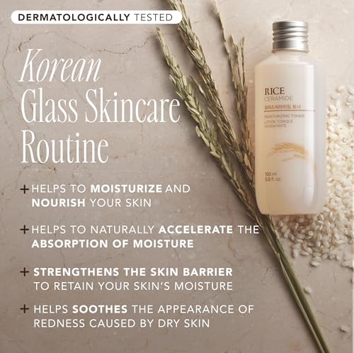 The Face Shop Korean Rice Skincare Duo – Rice Extract Light Hydration Toner & Moisturizer for Oily and Combination Skin