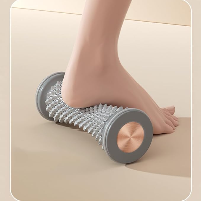 Foot Massage Roller Manual Trainer for Relieve Plantar Fasciitis Heel & Foot Arch Pain and Deep Tissue Massage Multi-Functional Feet Massages Trigger Point Therapy Reflexology Tool Gray