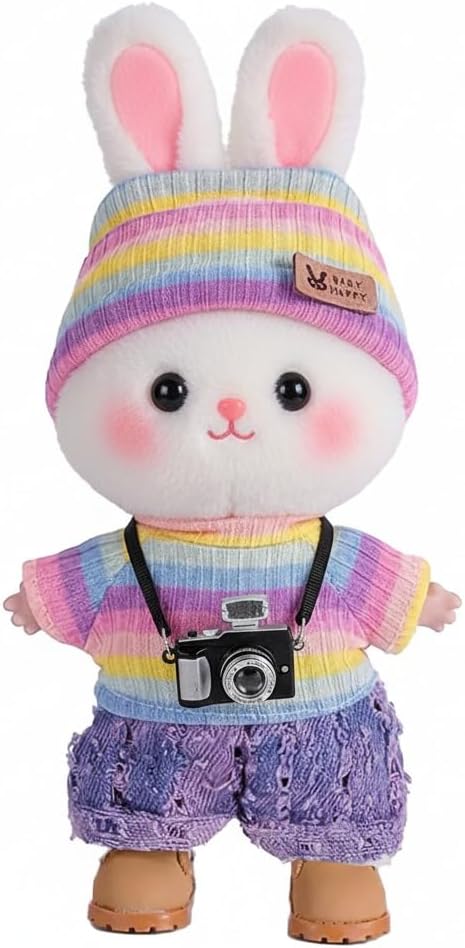 5set 17cm Dolls Clothes Outfit Set - Casual Style Costumes for Doll Figures, Camera Set,Have a seat Clothes - 6.7 Inches Cute Dolls Daily Refill,Gifts for 17cm Doll Lovers (Style-J)