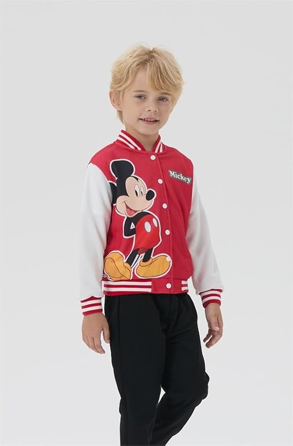 Disney Minnie Mickey Stitch Princess Frozen Marvel Jacket Lightweight Coat Button up Color Block Sweatshirt Sizes 2-14 Years