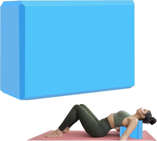Yoga Block - Supportive Latex-Free Eva Foam - Soft Non-Slip Surface with Beveled Edges for Yoga, Pilates, Meditation - Yoga Accessories for Stability, Balance, Deepen Stretches