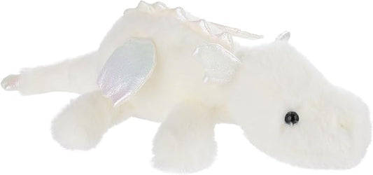 Apricot Lamb Lying Dragon Plush Stuffed Animals for Kids, Soft Cute Plush Toys for Baby Girl and Boy, Large Fluffy Lying Dragon White