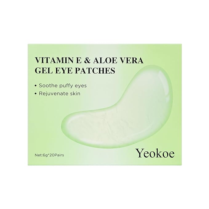Yeokoe Under Eye Patches for Dark Circles,Puffy Eyes,20 Pairs Face Masks SkinCare With Vitamin E and Aloe Vera Gel for Rejuvenate