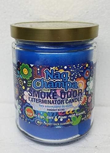 Smoke Odor Exterminator 13 oz Jar Candles Blue Serenity | Assortment of 8, Includes Blue Serenity, Winter Wind, Ocean Breeze, Nag Champa
