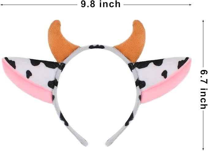 Plush Animal Ears and Horns Headband-Halloween Christmas Festival Theme Party Animal Cosplay Costume Headbands