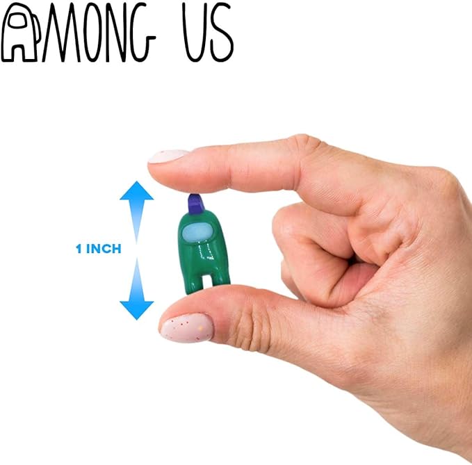 Among Us Micro Figures – Blind Bag of 3 Officially Licensed Crewmate & Imposter Mini Figures (138 to Collect + Metallic & Glow-in-The-Dark Surprise)
