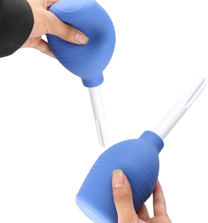Anal Douche Enema Bulb Vaginal Douche Enema Cleaner for Women’s or Man’s Health -for Water or Coffee Colon Cleansing, Detox and Constipation (Blue, 7.4Ounce)
