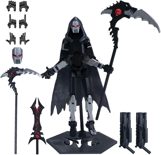 T13 Action Figure,3D Printed Titans Figure Multi-Jointed Movable ，Titan 13 Nova 13, Best Birthday Festival Gift (Death White)