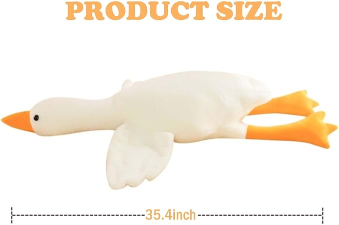 Giant Goose Stuffed Animal Soft Large Stuffed Duck Plush Toy Cute Goose Hugging Pillow Birthday Party Gifts for Kids Boys Girls