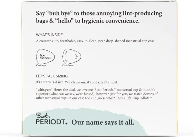 Best Periodt Menstrual Cup Case | Reusable Case for Period Cups | Alternative to Menstrual Cup Pouch, Easy to Clean & Dry, | Made in USA (Universal Size)