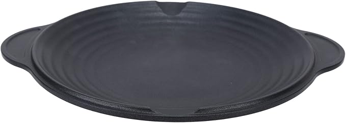 Korean BBQ Grill Pan, Round Non Stick Grilling Pan for Indoor Outdoor Barbeque, 11.4in