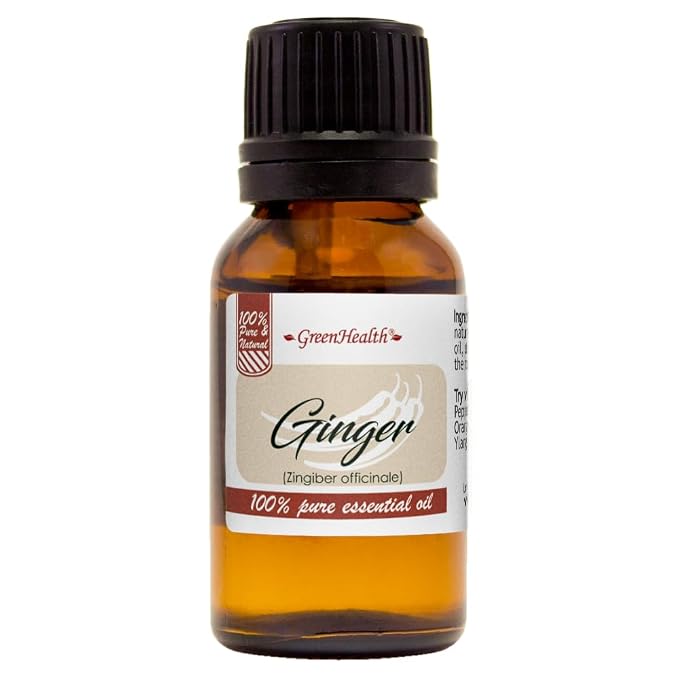 GreenHealth Essential Oil 15 ml – 100% Pure Essential Oil (Ginger)