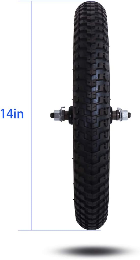 JOYSTAR 12 14 16 18 20 Inch Kids Bike Front Wheels Replacement Bicycle Wheels with 12-20 Inch Solid Air Rubber Tire & Inner Tube Don't Fit Huffy Bike Black & White