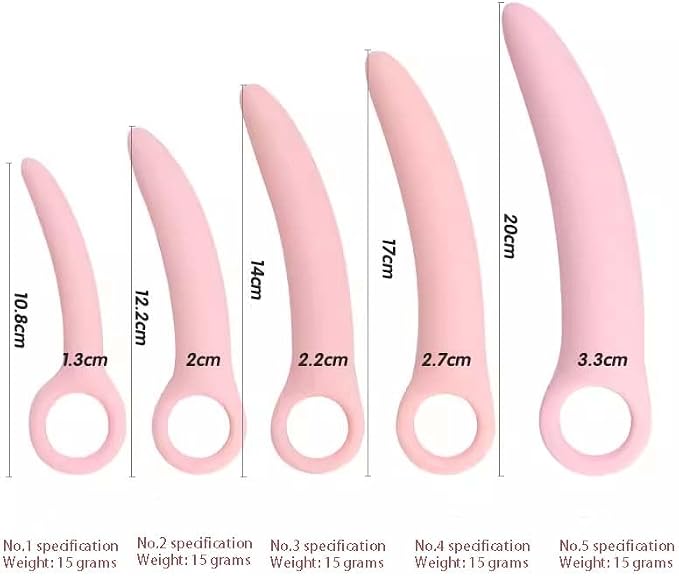 Guasha Massage Silicone Tool Set, Pink 5-Pack