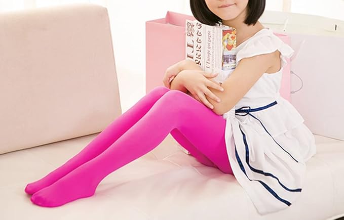 CHUNG Girls Footed Tights Light Weight Stretchy 60D Multi Candy Color Stage Play Costumes 2-12Y