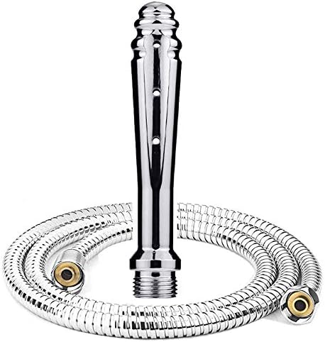 Metal Shower Douche for Enema Rinse, Enemator Cleaning Shower Both for Men and Women-Handheld Shower Bidet for Pregnant Women 59-inch Shower Hose（Large）