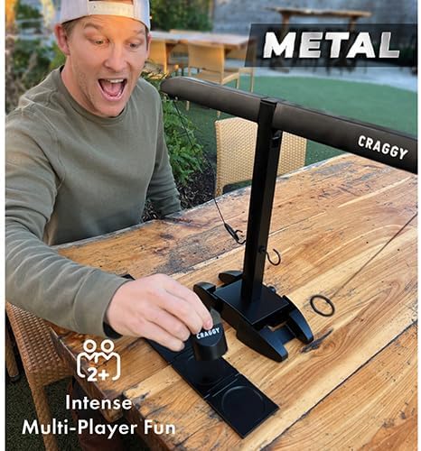 Craggy Games Ring Toss & Shot Ladder Game Hooks XPLR - Portable Aluminum Hook and Ring for Indoor/Outdoor Games - Game Night, Party Games, Travel, Multiplayer Fun