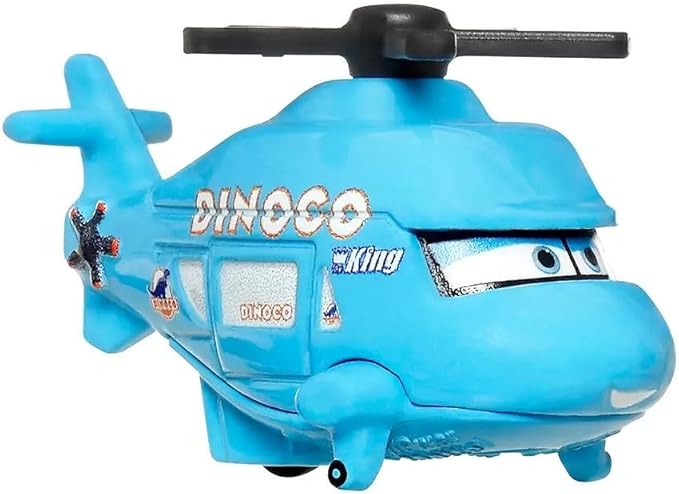 Disney Cars Mini Racers 3 Pack Sponsored by Dino Rotor Turbosky, Dinoco Cruz Ramirez, Dinoco Lightning McQueen