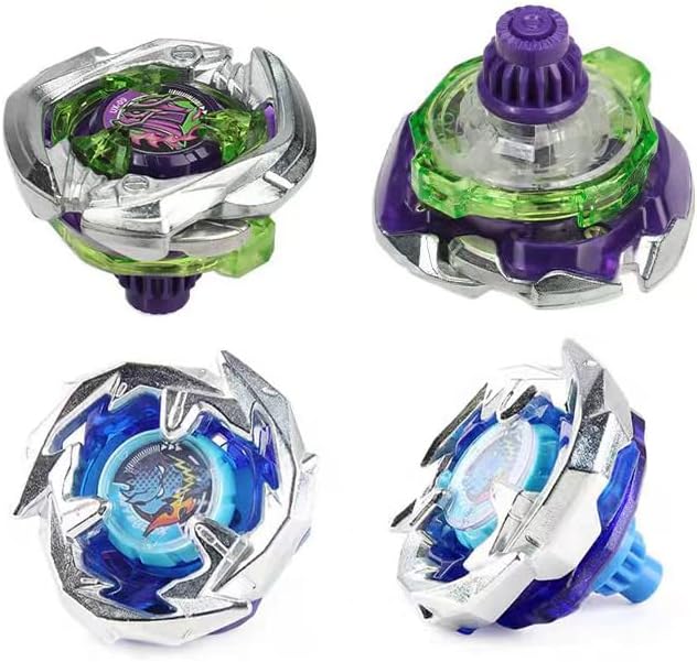 Battling Burst Gyro Blade Toy Set Gift 12 Burst Spinning Tops 2 Two Way Launchers Grip Starter for Boys Children Kids 6 8 10 12+ Battle Game with Portable Box