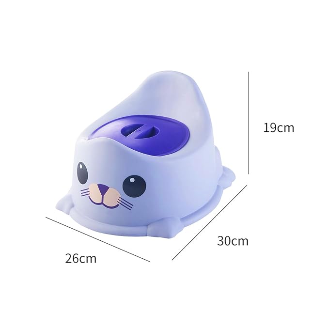 Baby Potty Chair Urinal Travel Easy to Clean Portable Adorable for 1-6 Years Old with Lid Potty Seat Animal Potty, Blue