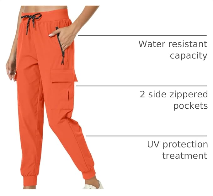 Women's Joggers Cargo Pants Lightweight Quick Dry Hiking Running Pants for Athletic Casual & Outdoor