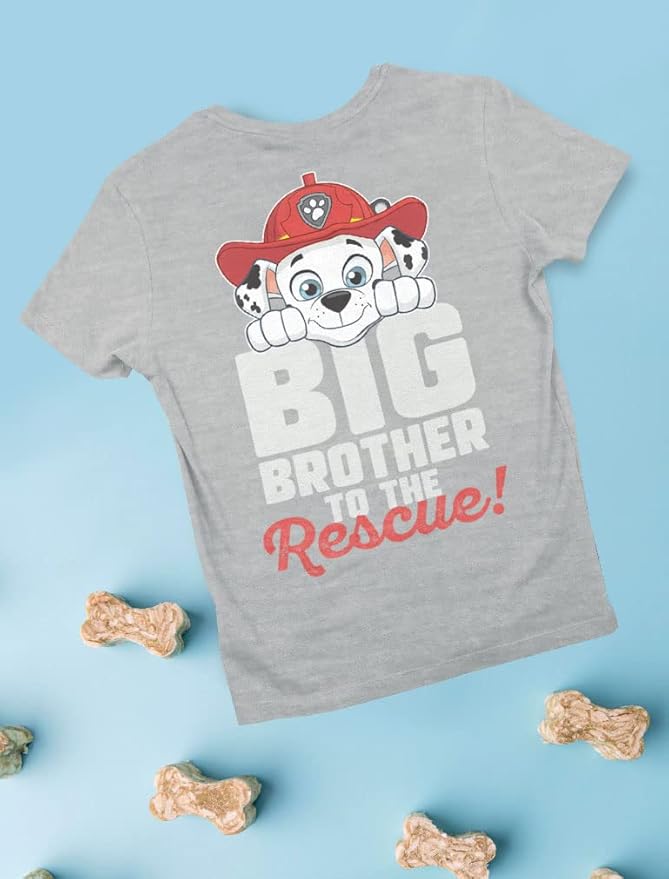 Big Brother Paw Patrol T-Shirt for Toddlers - Featuring Rubble, Chase, & Marshall - Sibling Gift Shirt