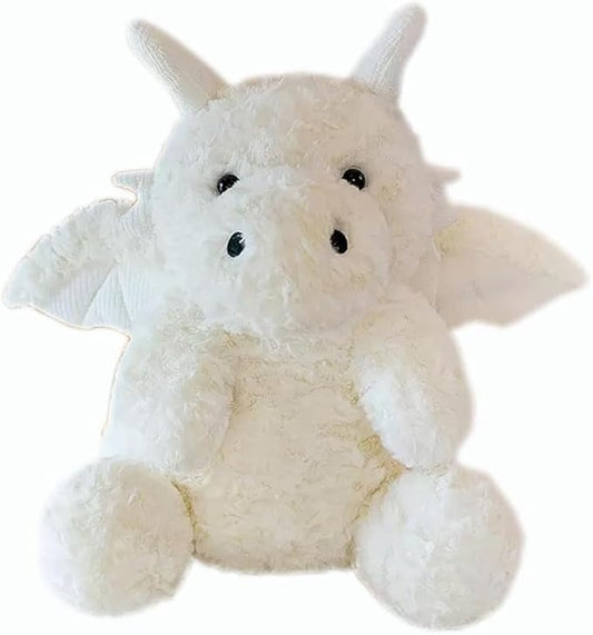Dragon Stuffed Animals Soft Plush Cute Dragon Doll for Boys Girls 7.8in (Corn Dragon White)