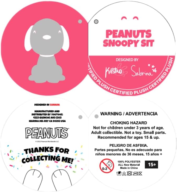 Youtooz Peanuts Snoopy 9 Inch Plush, – Collectible Stuffed Snoopy Plushie from Peanuts Collection