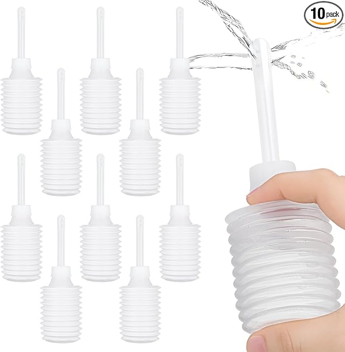 Healifty 10pcs Disposable Douches Cleaner Kit Douche Enema Cleaner Transparent Vaginal Douche Anal Cleaner for Women Men 200ml