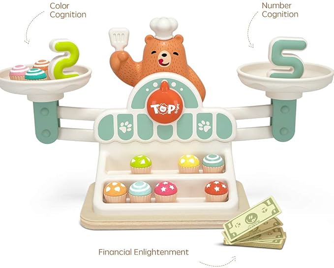 TOP BRIGHT Balance Math Game for Kids - STEM Toys for 3 Year Old Girls Boys Gifts, Balance Counting Toys Educational Kindergarten Preschool Learning Toys for Age 3 4 5