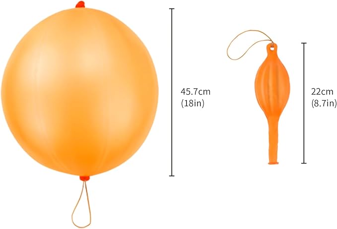RUBFAC 80Pcs Punch Balloons, Party Favors for Kids, Thickened Heavy Duty Neon Punching Bounce Balloon for Birthday Goodie Bag Stuffers Exciting Outdoor Play Supply