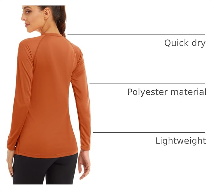 MAGCOMSEN Women's Long Sleeve Shirts UPF 50+ Sun Protection Shirts for Hiking Fishing Workout Rash Guard