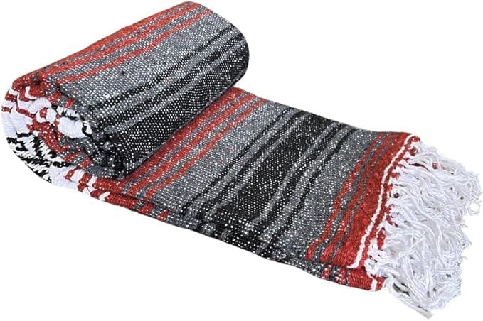 Open Road Goods Bulk Falsa Blankets - Handwoven Authentic Mexican Falsa - Great for Weddings, Yoga, Beach, Picnics, or Mexican Throw! (Rust, 15 Pack)