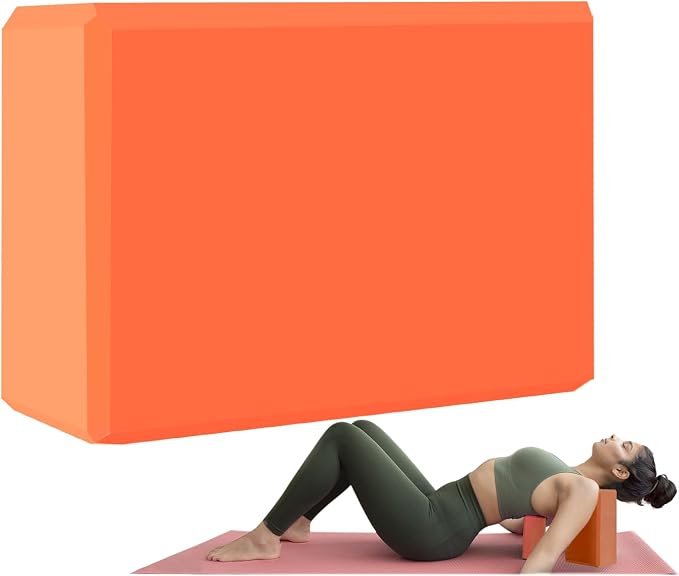 Yoga Block - Supportive Latex-Free Eva Foam - Soft Non-Slip Surface with Beveled Edges for Yoga, Pilates, Meditation - Yoga Accessories for Stability, Balance, Deepen Stretches