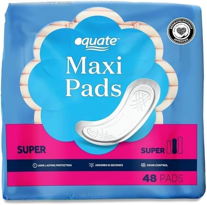 Equ~ate Maxi Pads, Super Absorbency, 48 Count