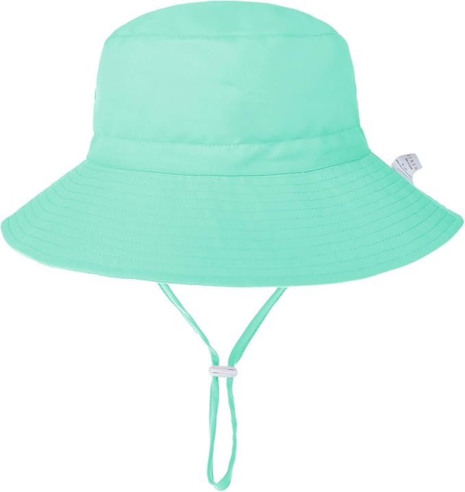 Baby Sun Hat UPF 50+ Sun Protective Toddler Bucket Hat Summer Kids Beach Hats Wide Brim Outdoor Play Hat for Boys Girls