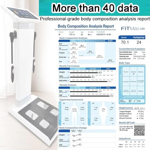 Body Scanner with Printer, Touch Screen, Real-Time Reporting for Home and Clinic Use, Reliable Construction